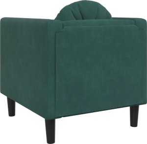 vidaXL Fotel z poduszką, ciemnozielony, aksamit 6