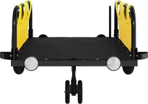 vidaXL Przyczepka rowerowa, żółta, tkanina Oxford i żelazo 5