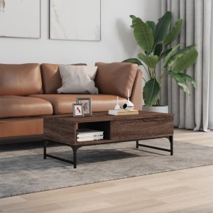 vidaXL Stolik kawowy, brązowy dąb, 100x50x35 cm 3