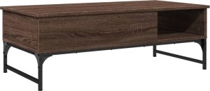 vidaXL Stolik kawowy, brązowy dąb, 100x50x35 cm 7