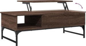 vidaXL Stolik kawowy, brązowy dąb, 100x50x35 cm 8