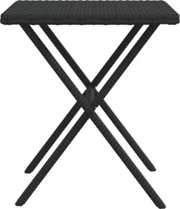 vidaXL Leżaki ze stolikiem, 2 szt., czarne, polirattan 7