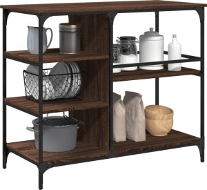 vidaXL Wózek kuchenny, brązowy dąb, 100x45x89,5 cm 5