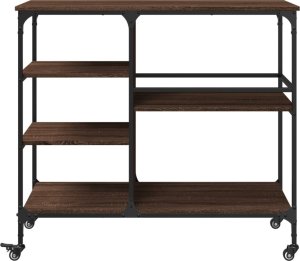 vidaXL Wózek kuchenny, brązowy dąb, 100x45x89,5 cm 7