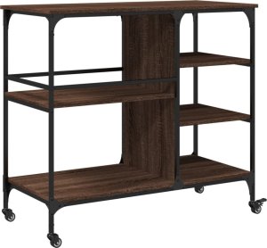 vidaXL Wózek kuchenny, brązowy dąb, 100x45x89,5 cm 9