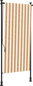 vidaXL Roleta zewnętrzna, pomarańczowo-biała, 100x270 cm 2