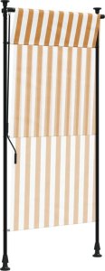 vidaXL Roleta zewnętrzna, pomarańczowo-biała, 100x270 cm 6