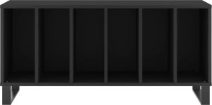 vidaXL Szafka na płyty, czarna, 100x38x48 cm, materiał drewnopochodny 4