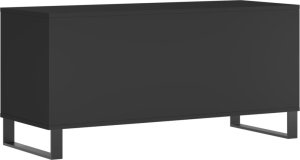 vidaXL Szafka na płyty, czarna, 100x38x48 cm, materiał drewnopochodny 6