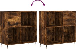 vidaXL Szafka na płyty, przydymiony dąb, 84,5x38x89 cm 7