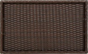 vidaXL Składany stolik z tacą, brązowy, 65x40x75 cm, polirattan 8