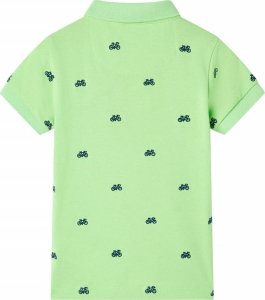 vidaXL Koszulka dziecięca z krótkimi rękawami, neonowa zieleń, 116 2