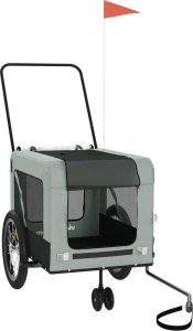 vidaXL Przyczepka rowerowa dla zwierząt, tkanina Oxford i żelazo 3