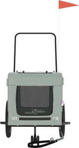 vidaXL Przyczepka rowerowa dla zwierząt, tkanina Oxford i żelazo 5