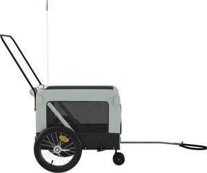 vidaXL Przyczepka rowerowa dla zwierząt, tkanina Oxford i żelazo 7