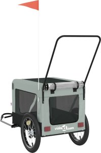 vidaXL Przyczepka rowerowa dla zwierząt, tkanina Oxford i żelazo 9