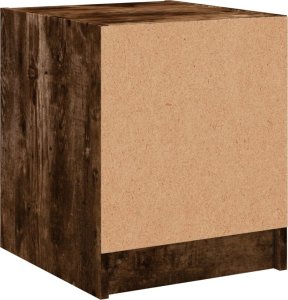 vidaXL Szafka nocna, szklane drzwiczki, przydymiony dąb, 35x37x42 cm 8