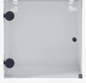 vidaXL Szafka nocna ze szklanymi drzwiami, biała, 35x37x35 cm 6