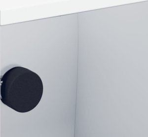 vidaXL Szafka nocna ze szklanymi drzwiami, biała, 35x37x35 cm 10