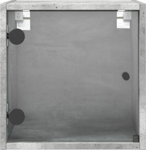 vidaXL Szafki nocne, 2 szt., szklane drzwi, szary beton, 35x37x35 cm 7
