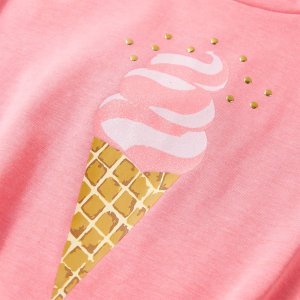 vidaXL Koszulka dziecięca z krótkimi rękawami, fluorescencyjny róż, 140 4