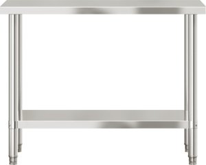 vidaXL Kuchenny stół roboczy, 110x55x85 cm, stal nierdzewna 5