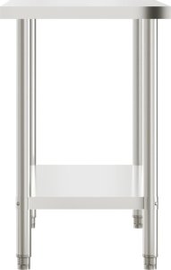 vidaXL Kuchenny stół roboczy, 110x55x85 cm, stal nierdzewna 6