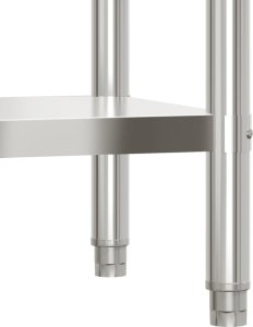 vidaXL Kuchenny stół roboczy, 110x55x85 cm, stal nierdzewna 8