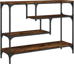 vidaXL Stolik konsolowy, przydymiony dąb, 100x30x75 cm 2