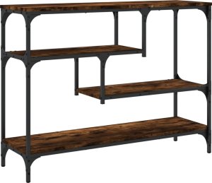 vidaXL Stolik konsolowy, przydymiony dąb, 100x30x75 cm 7