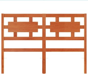 vidaXL Wezgłowie do łóżka, woskowy brąz, 135 cm, lite drewno sosnowe 4