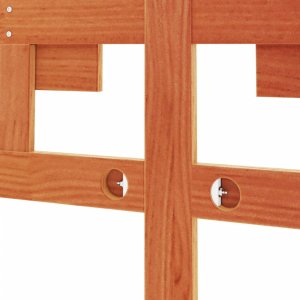 vidaXL Wezgłowie do łóżka, woskowy brąz, 135 cm, lite drewno sosnowe 7