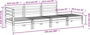 vidaXL Ogrodowa sofa 4-osobowa, lite drewno daglezjowe 12