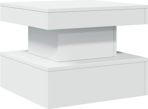 vidaXL Stolik kawowy z oświetleniem LED, biały, 50x50x40 cm 3
