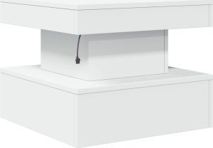 vidaXL Stolik kawowy z oświetleniem LED, biały, 50x50x40 cm 9