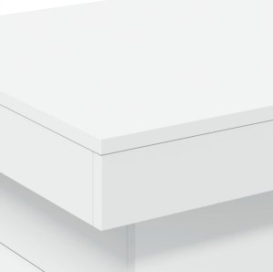 vidaXL Stolik kawowy z oświetleniem LED, biały, 50x50x40 cm 10