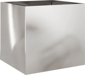 vidaXL Donice, 2 szt., srebrne, 42x40x39 cm, stal nierdzewna 4