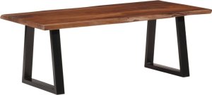 vidaXL Stolik kawowy, miodowy brąz, 110x55x40 cm, lite drewno akacjowe 9