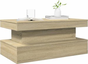 vidaXL Stolik kawowy z oświetleniem LED, dąb sonoma, 90x50x40 cm 6