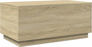vidaXL Stolik kawowy z oświetleniem LED, dąb sonoma, 90x50x40 cm 3