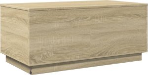 vidaXL Stolik kawowy z oświetleniem LED, dąb sonoma, 90x50x40 cm 9