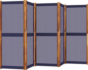 vidaXL Parawan 5-panelowy, ciemnoniebieski, 350x180 cm 3