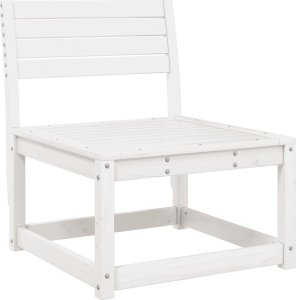 vidaXL Sofa ogrodowa, biała, lite drewno sosnowe 2