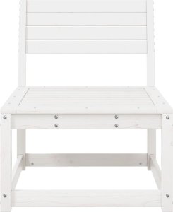 vidaXL Sofa ogrodowa, biała, lite drewno sosnowe 4