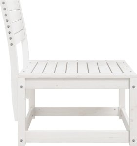 vidaXL Sofa ogrodowa, biała, lite drewno sosnowe 5