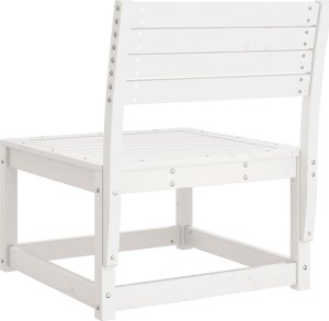 vidaXL Sofa ogrodowa, biała, lite drewno sosnowe 6