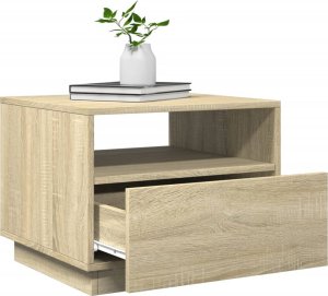 vidaXL Stolik kawowy z podświetleniem LED, dąb sonoma, 50x49x40 cm 6