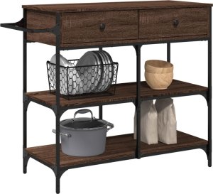 vidaXL Wózek kuchenny, brązowy dąb, 105x42x95 cm 5