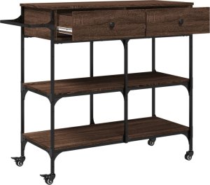 vidaXL Wózek kuchenny, brązowy dąb, 105x42x95 cm 8