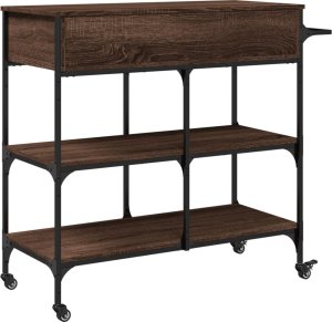 vidaXL Wózek kuchenny, brązowy dąb, 105x42x95 cm 10